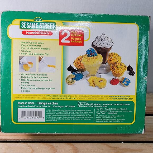VINTAGE Sesame Street X Hamilton Beach Cookie Monster Cookie Press (1998) - Picture 6 of 6